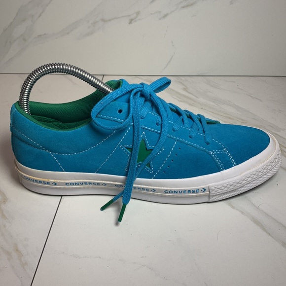 Converse One Star Suede Hawaiian Ocean Blue / Jolly Green Sneakers Kid Size 5.5 - Picture 5 of 12